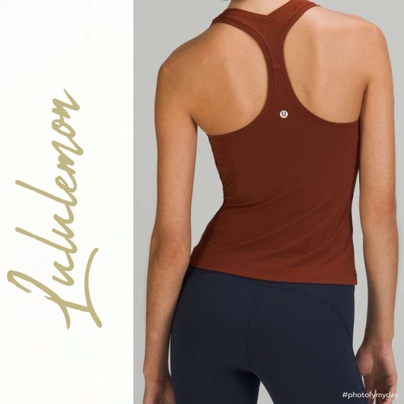 lululemon athletica Tops - Lululemon Cool Racerback Short Tank in Dark Terracotta Size 14